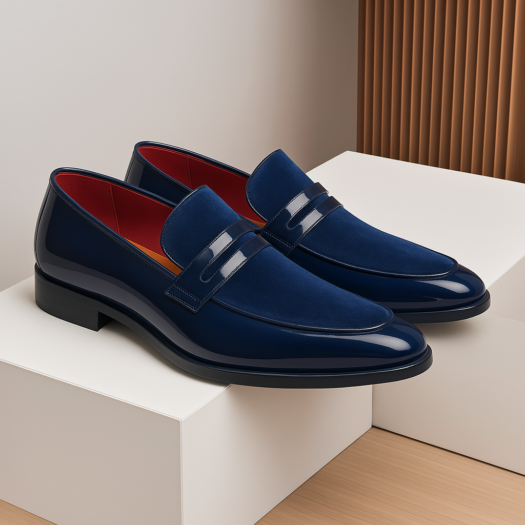 Comfortable slip-on men's dress loafers, sleek design for easy formal wear at galas and events.