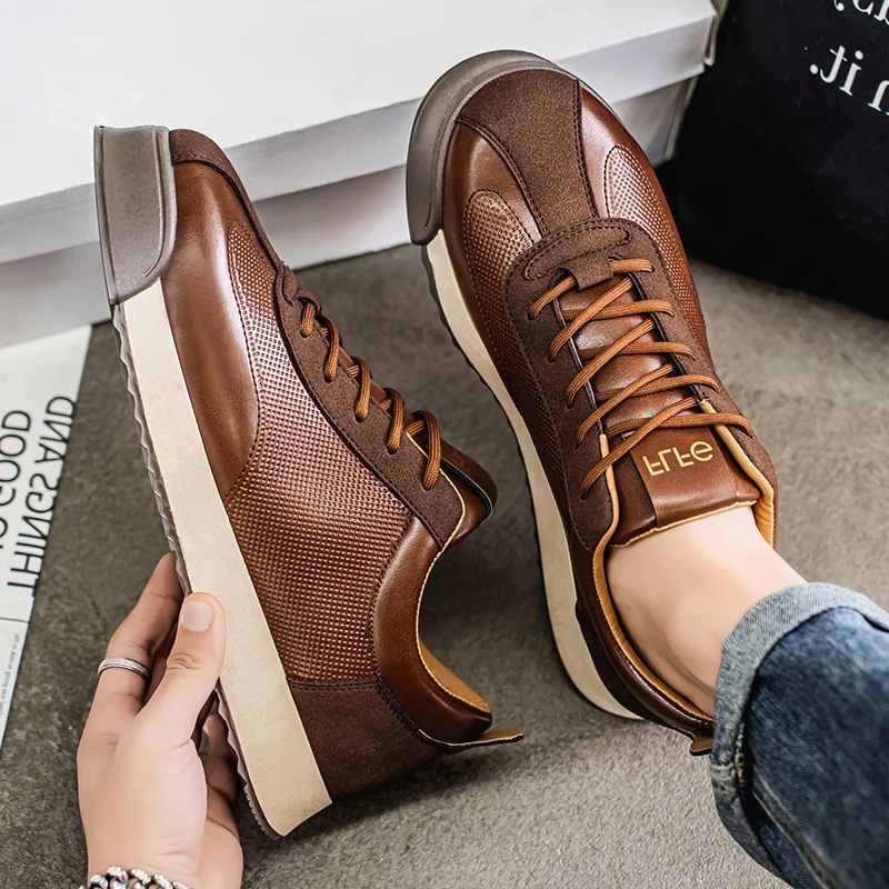 Brown men's sophisticated casual shoes, ultimate everyday footwear.