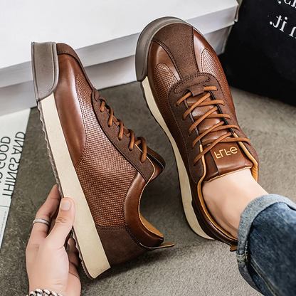 Brown men's sophisticated casual shoes, ultimate everyday footwear.