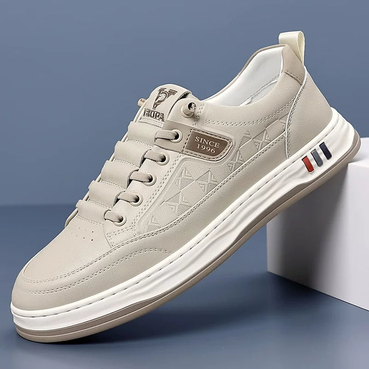 Men's sleek brown casual sneakers for everyday comfort & support.