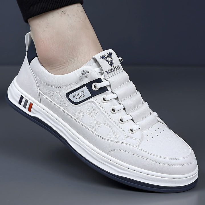 Men's walking shoes, sleek design, comfortable & supportive for daily activities.