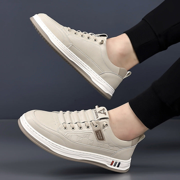White men's casual sneakers, perfect blend of fashion, comfort & support.
