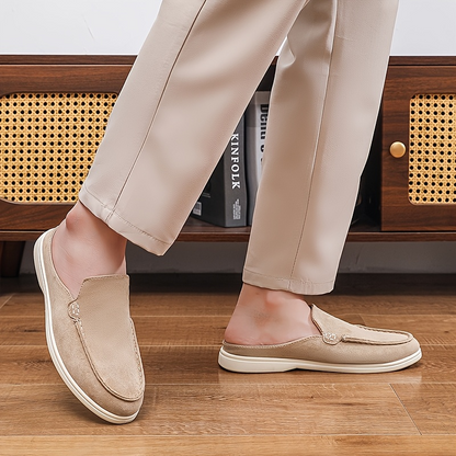 Sleek men's casual mule loafers, perfect slip-on footwear for comfort and everyday fashion trends.