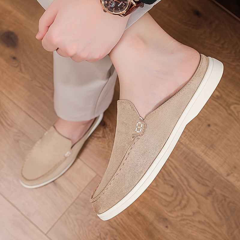 Comfortable men's mule loafers with a slip-on design, great for everyday style & relaxed men's fashion.