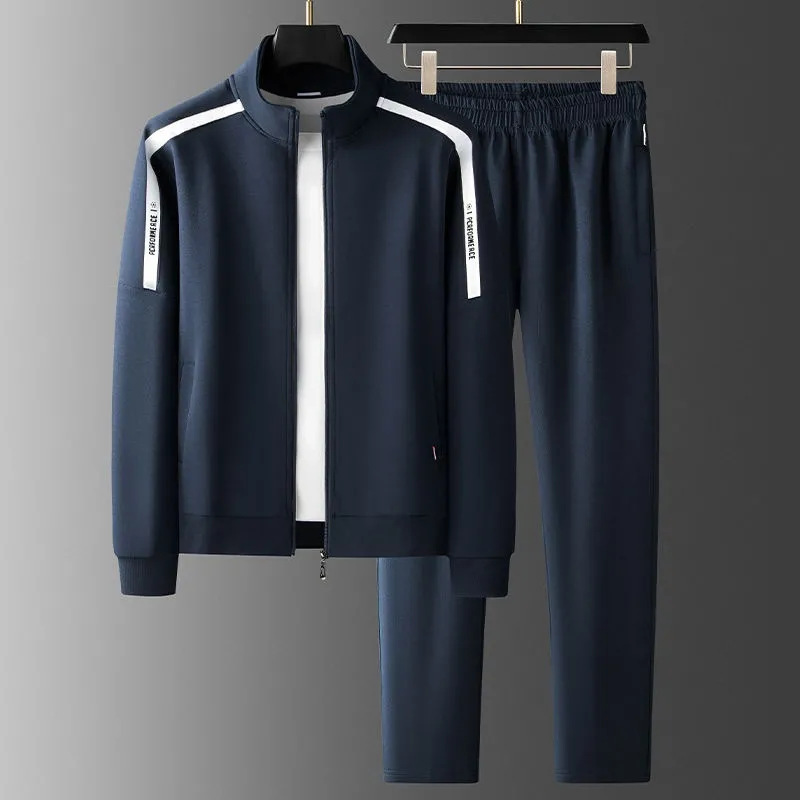 Men's sleek performance tracksuit set, perfect for athletic workouts, gym, or comfortable activewear.