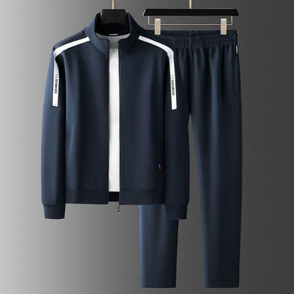 Men's sleek performance tracksuit set, perfect for athletic workouts, gym, or comfortable activewear.