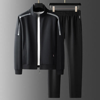 Active men's performance tracksuit set. Designed for comfort & sleek style, suitable for gym & casual use.