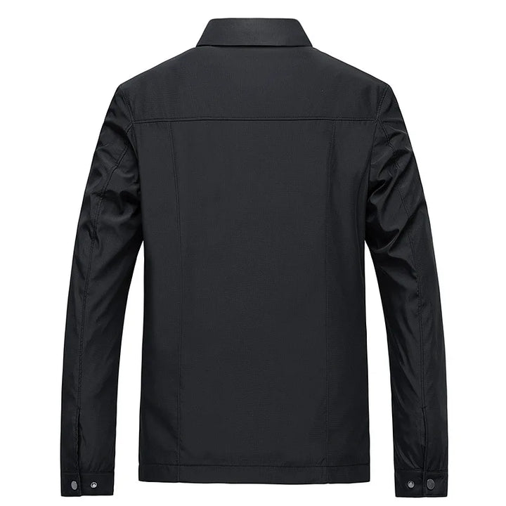 Stylish men's flight jacket with a contemporary design, ideal urban outerwear for a sleek modern appeal.