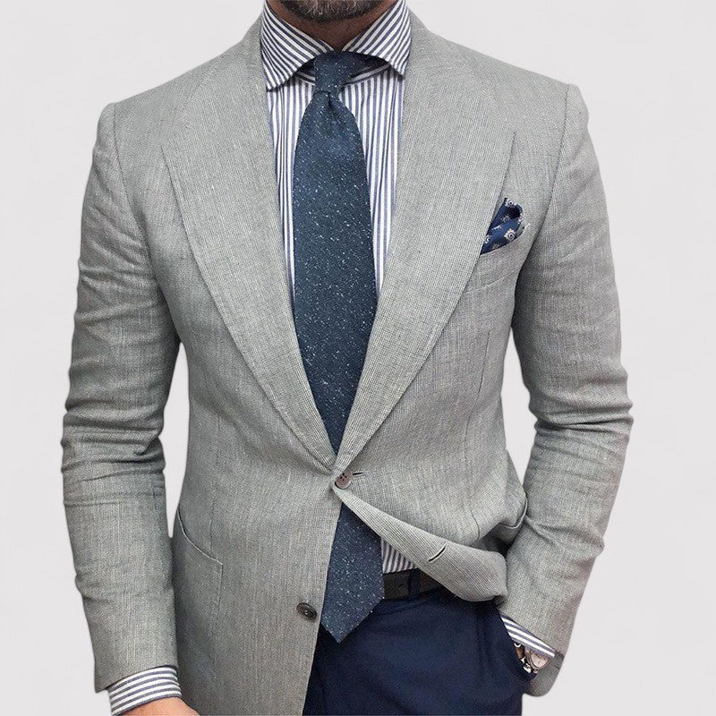 Men's slim fit blazer, tailored for a sharp, modern smart-casual look. Ideal for business & events.