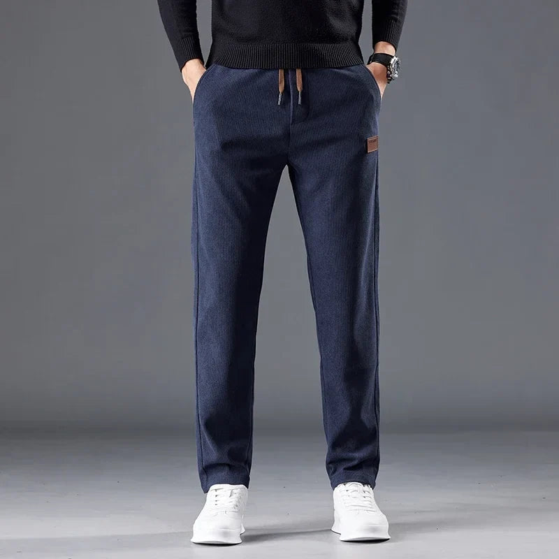 Polished & comfortable slim fit men's casual pants, versatile for smart casual, modern everyday style.