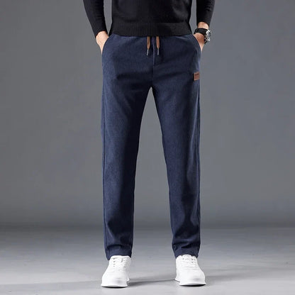 Polished & comfortable slim fit men's casual pants, versatile for smart casual, modern everyday style.