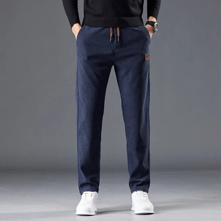 Polished & comfortable slim fit men's casual pants, versatile for smart casual, modern everyday style.