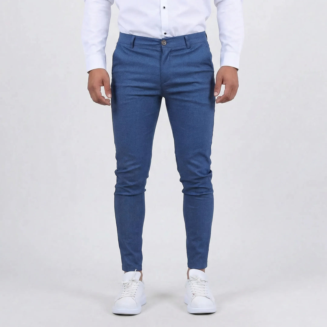 Slim fit men's chino pants, versatile everyday wear, smart casual office trousers.