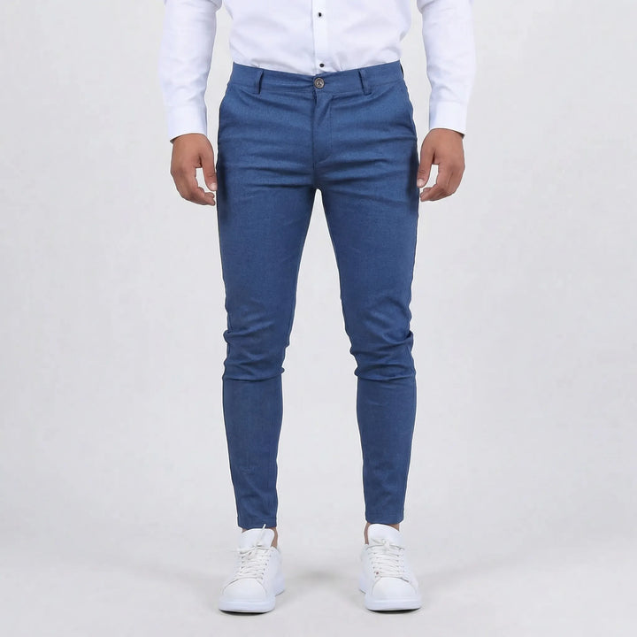 Slim fit men's chino pants, versatile everyday wear, smart casual office trousers.