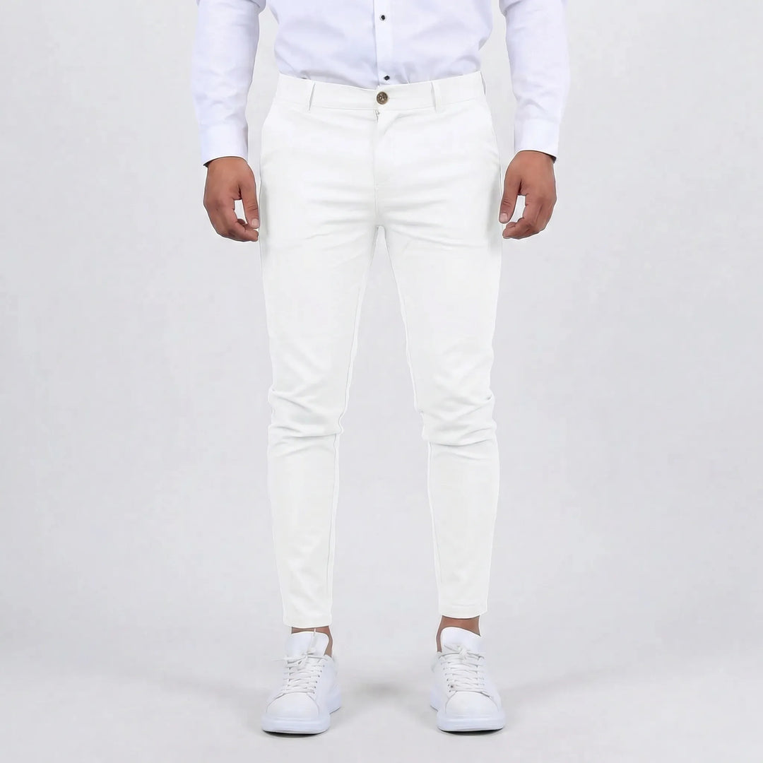 Comfortable men's slim fit chino pants, ideal for daily wear, workwear & smart casual office.