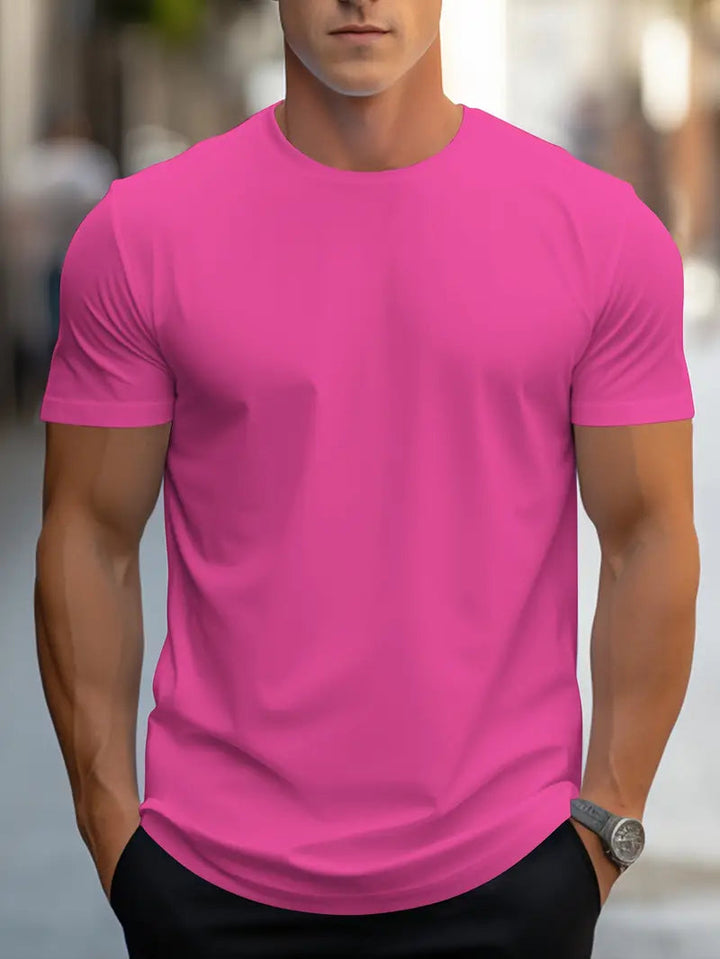 Comfortable men's slim fit crew neck t-shirt for everyday wear, offering versatile and polished style.