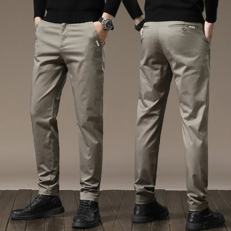 Ultimate men's slim fit dress and casual pants, featuring wrinkle-free fabric & supreme comfort.
