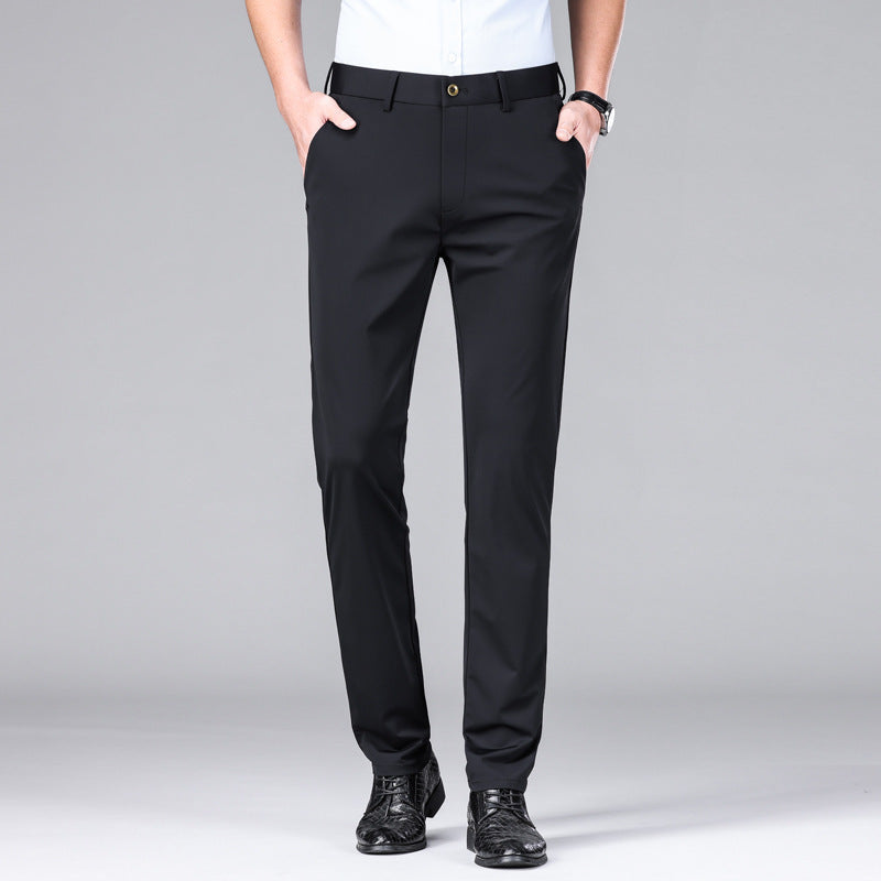 Active men's slim fit performance pants. Breathable stretch fabric for movement & all-day comfort.