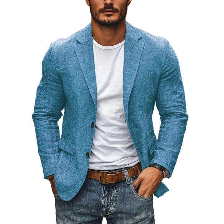 Lightweight men's summer blazer, single-breasted and slim fit. Ideal for casual or formal events in smart style.