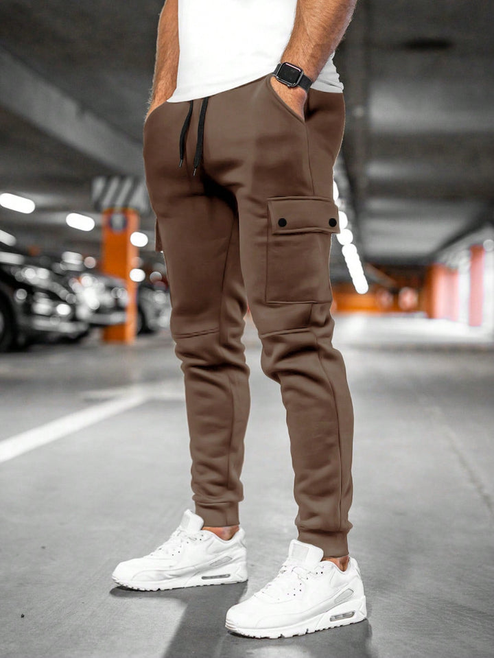 Tapered men's streetwear joggers, comfortable and stylish slim fit.
