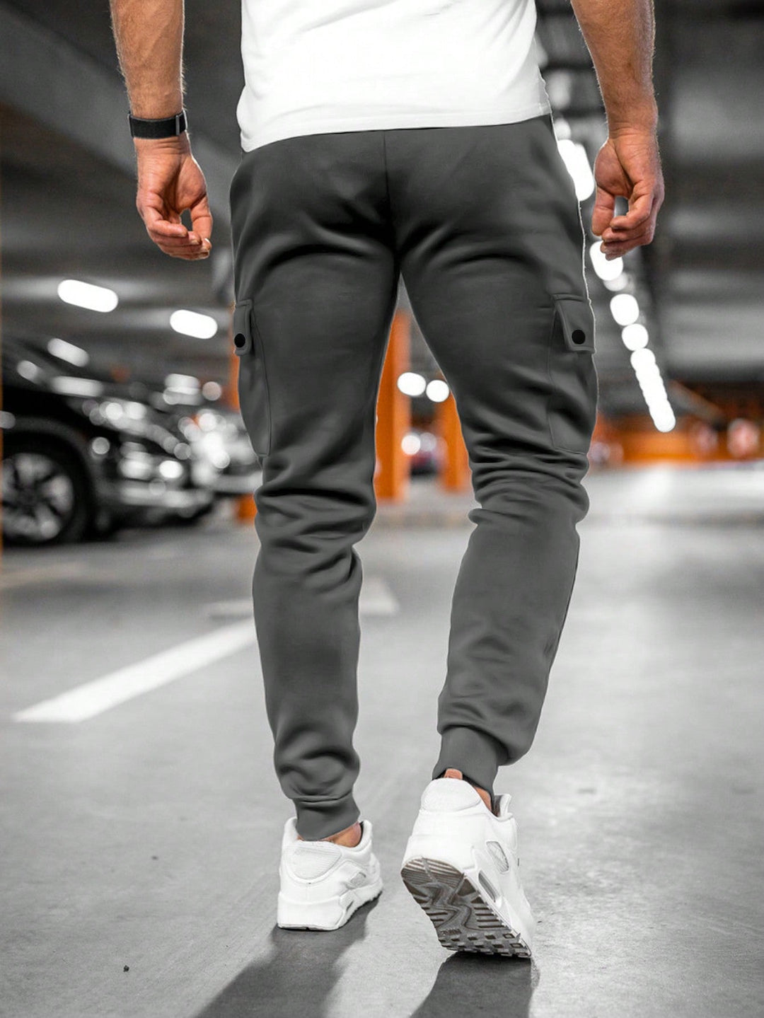 Leland slim-fit joggers for men, casual streetwear style, comfortable design.