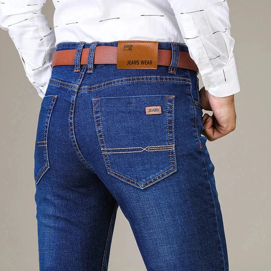 Men's slim fit stretch jeans, ideal for comfort & modern style.