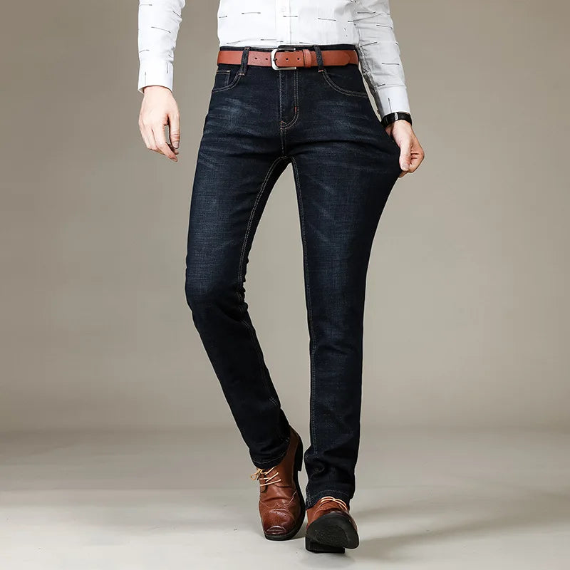 Stylish men's slim fit jeans, offering stretch and a modern look for everyday fashion.