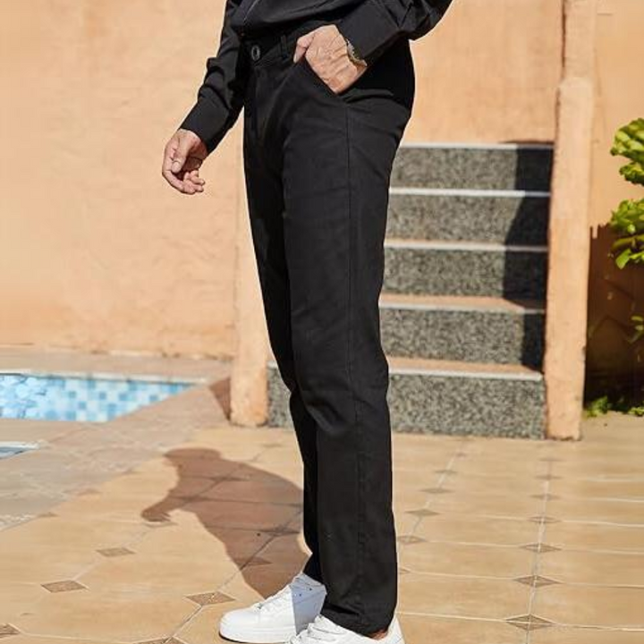 Everyday men's slim fit trousers, comfortable, stylish, and suitable for both casual and formal occasions.
