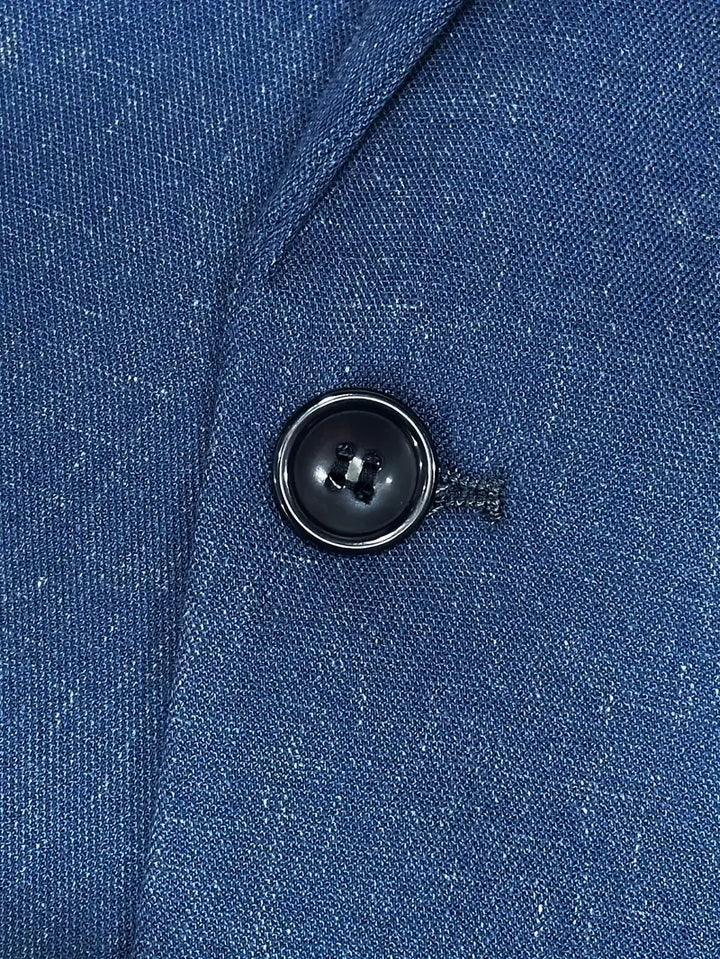 Men's slim fit two-piece suit: blazer & trousers. Versatile for smart casual, business & formal events.