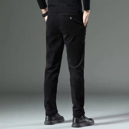 Stretch slim fit men's tailored trousers, comfortable for everyday & wrinkle resistant.