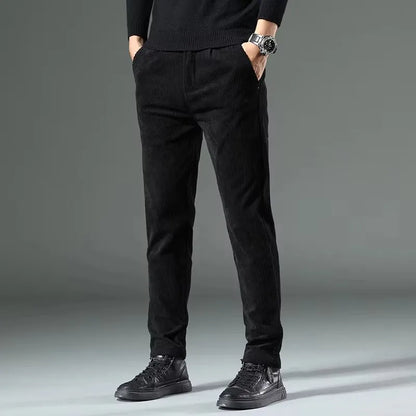 Versatile men's slim fit tailored pants, suitable for both casual and formal modern fashion.