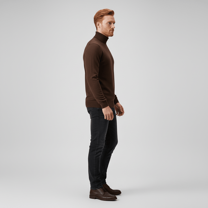 Toby men's slim-fit turtleneck sweater, offering effortless style, warmth, and versatility.