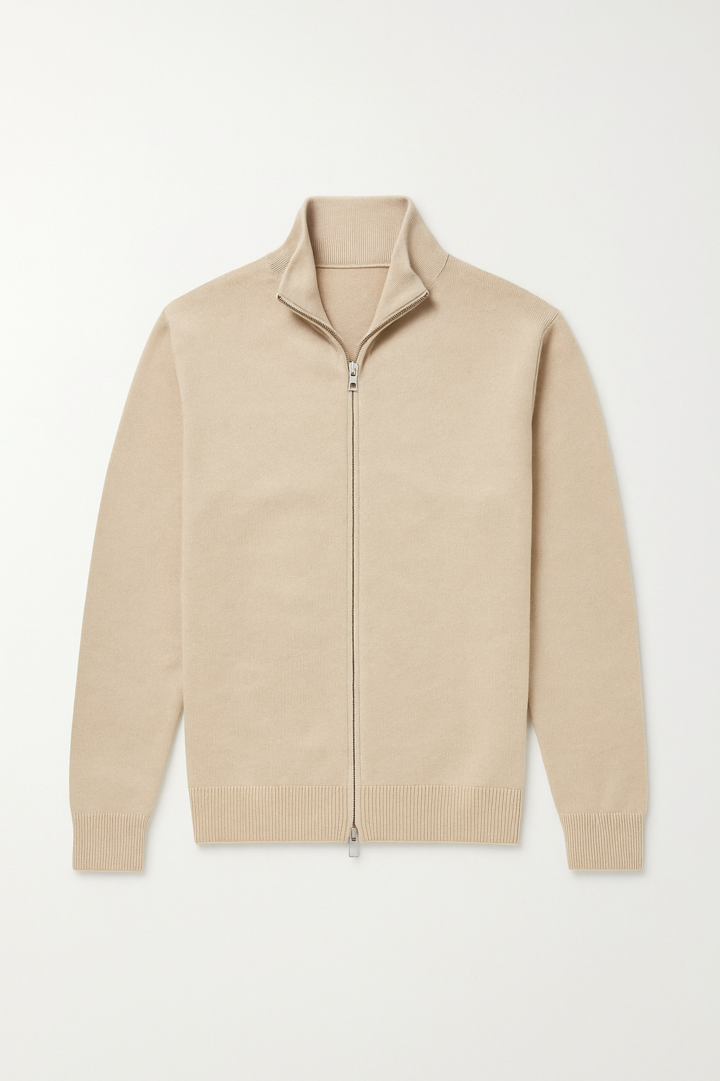 Stylish men's slim fit zip-up jacket with stand collar. Modern, versatile outerwear for casual fashion.