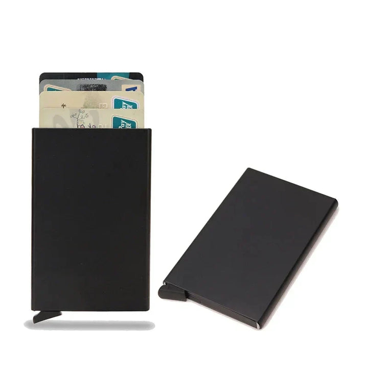 Securely carry cards with this men's slim RFID metal credit card holder.
