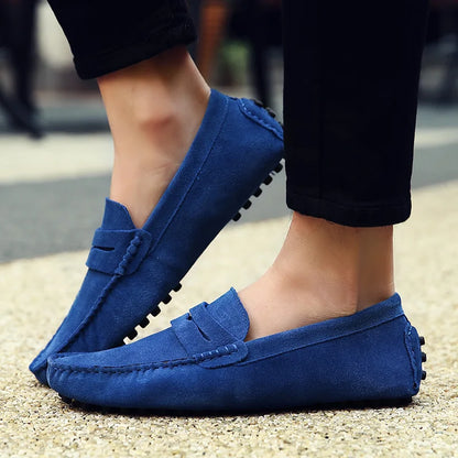 Versatile men's slip-on loafers. Effortless style suitable for dress shoes or comfortable casual men's fashion.