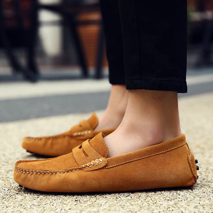 Elegant men's slip-on dress shoes. Ideal for formal occasions, business, or sophisticated casual men's fashion.