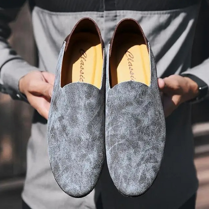 Effortless men's slip-on loafers, merging style, comfort, and easy wear for any occasion.