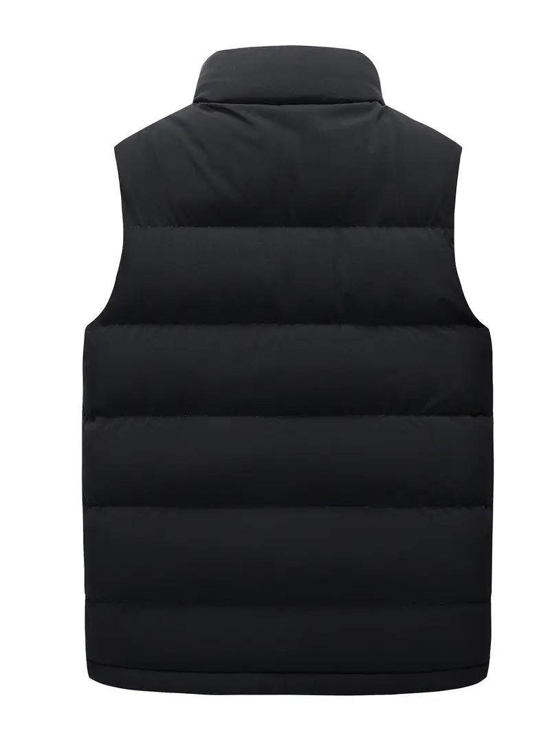 Sleeveless men's insulated jacket, ideal for smart casual wear or everyday comfort.
