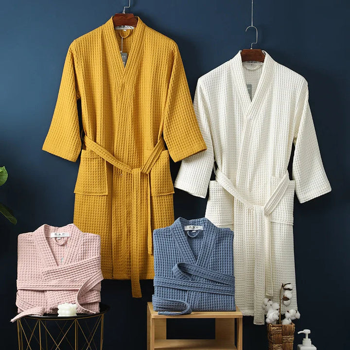 High-quality men's soft cotton robe, designed for ultimate comfort and luxurious feel.