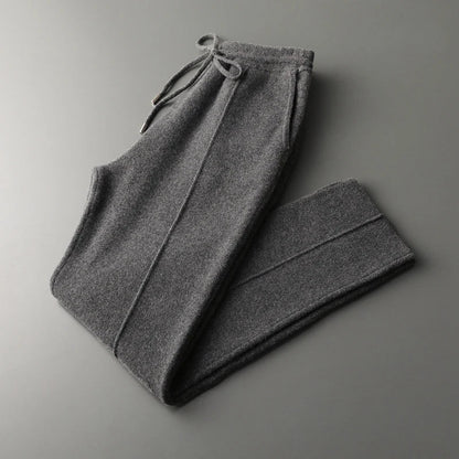 Light grey men's tailored trousers, offering a soft feel and ultimate comfort for daily wear.