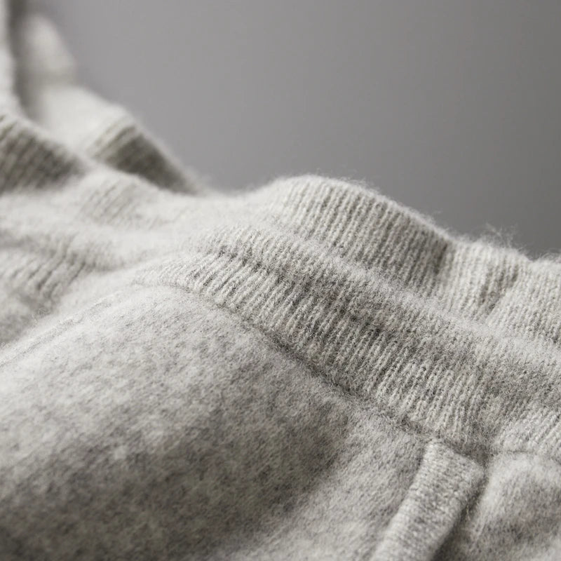Versatile grey men's tailored trousers. Soft & cozy pants, ideal for comfortable daily wear & fashion.