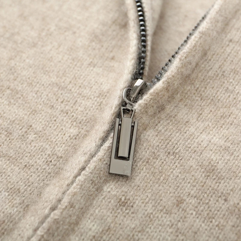 Comfortable men's knit cardigan sweater, perfect for casual wear, offering warmth and soft layering for daily use.