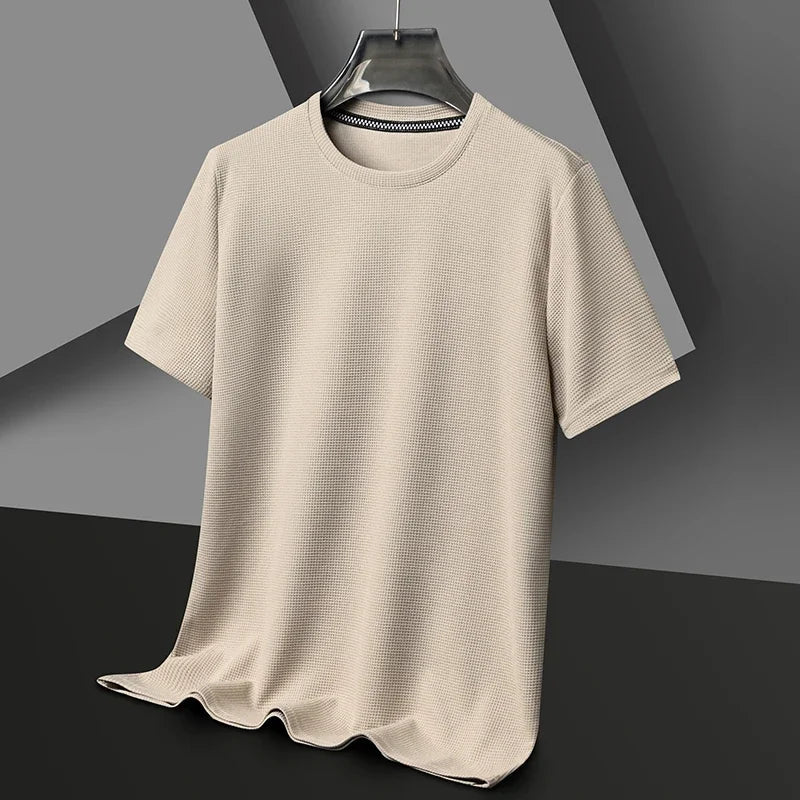 Soft textured men's t-shirt, an everyday breathable top for ultimate comfort and style.