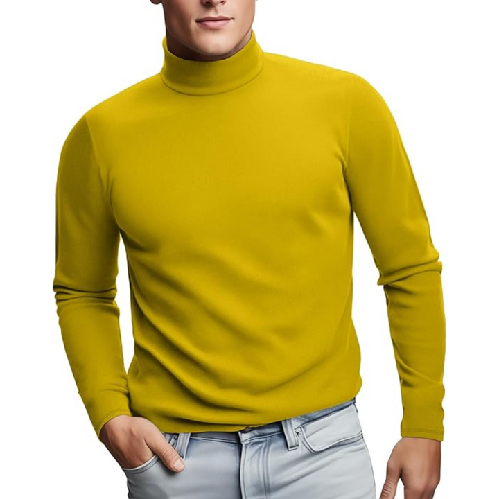 Men's soft thermal roll neck baselayer shirt for ultimate winter warmth & comfort.