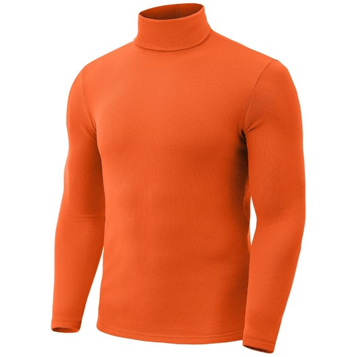Premium men's soft thermal roll neck baselayer, long sleeve clothing designed for winter.