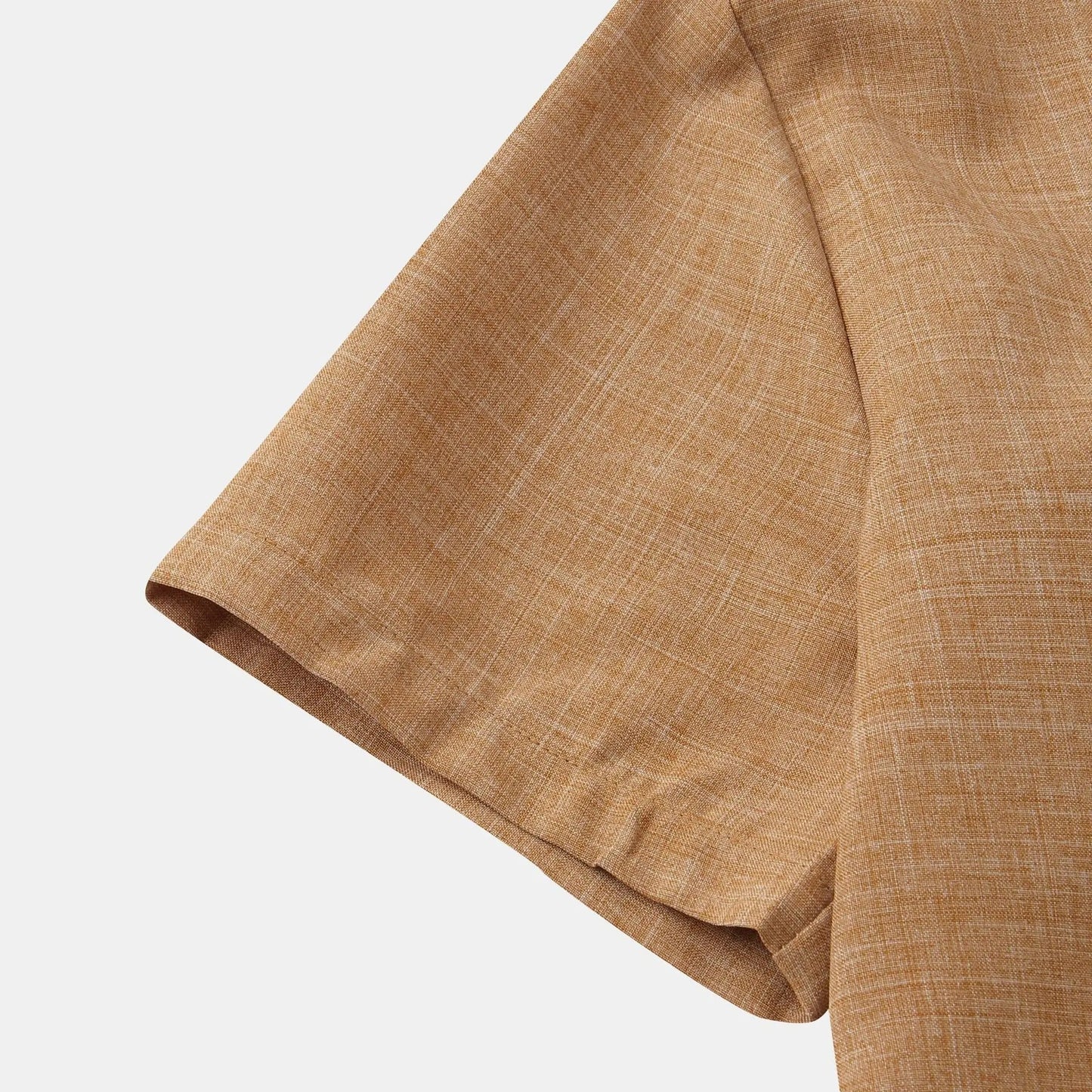 Solaro fabric men's summer shirt, short sleeve, lightweight, mandarin collar, stylish & cool.