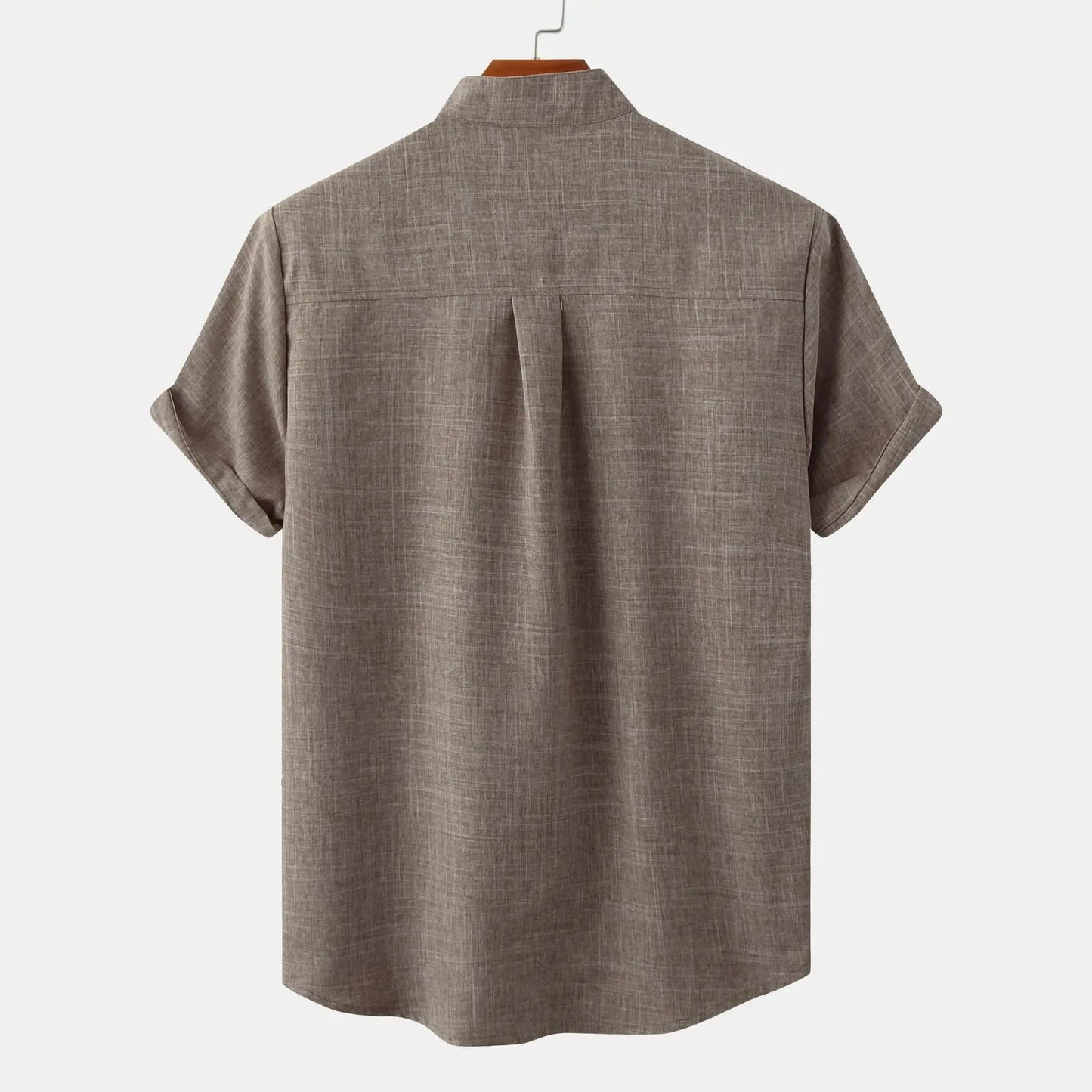 Stylish men's Solaro short sleeve summer shirt, relaxed fit, breathable for warm weather.