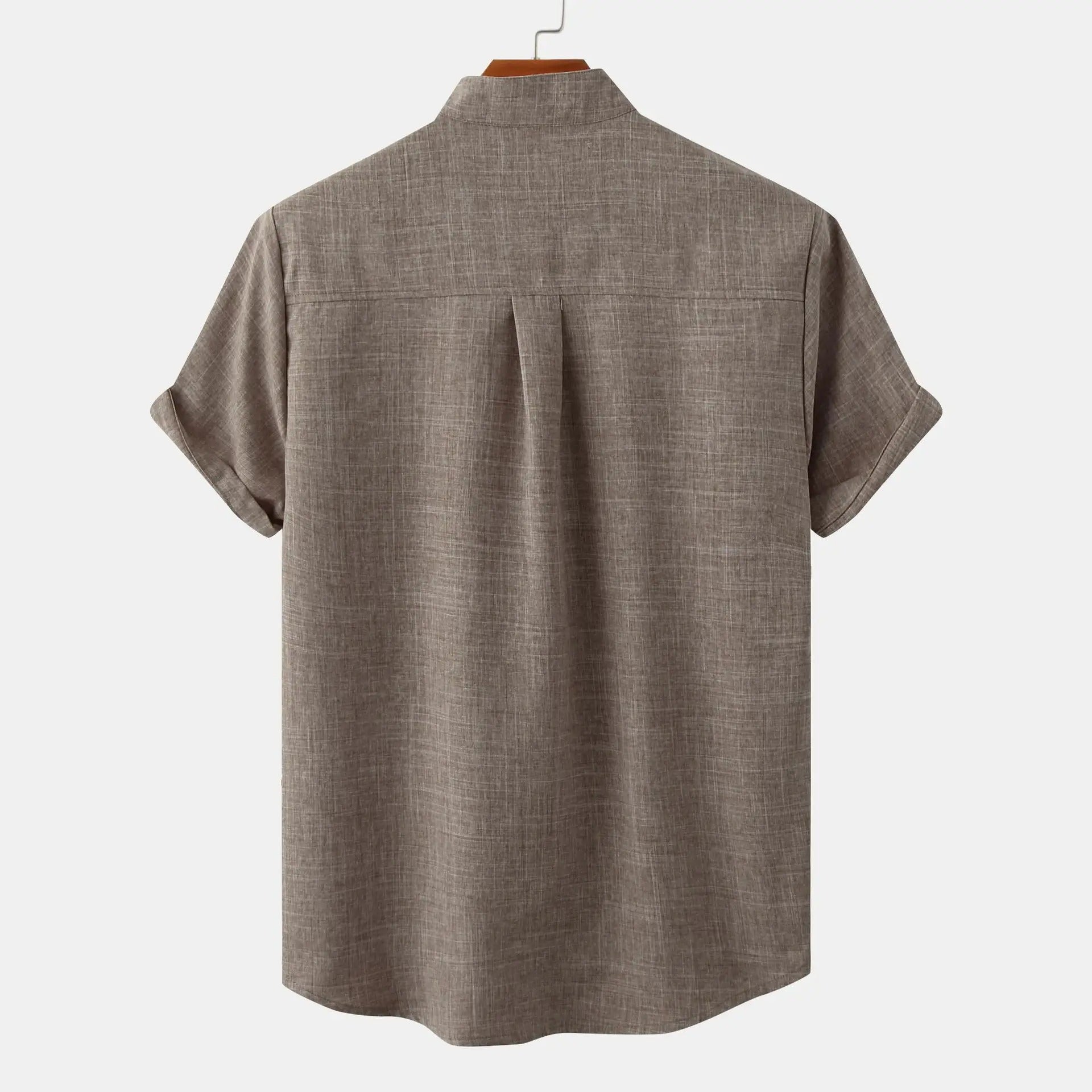 Stylish men's Solaro short sleeve summer shirt, relaxed fit, breathable for warm weather.