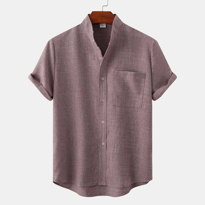 Casual Solaro men's summer shirt, short sleeve, lightweight, relaxed fit for ultimate comfort.