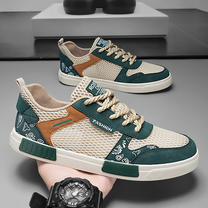 Black Sonnet men's sneakers, stylish & comfortable everyday footwear for walking.